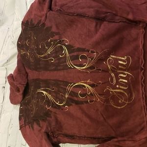 Sinful womens hooded zipper sweatshirt